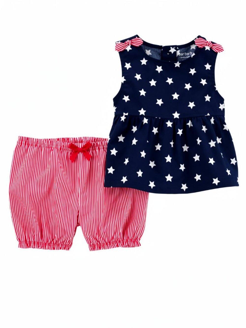 5/$20 NEW 2Pc NB Girls Red White Blue Tank & Bloomers Outfit